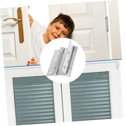 Heavy Duty Double Swing Self Closing Door Hinges for Outdoor Gates and Garage Doors Easy Install High Load Capacity Stainless Steel Spring Loaded Hinges Built to Last for Backyard Security and Weatherproof Outdoor Doors