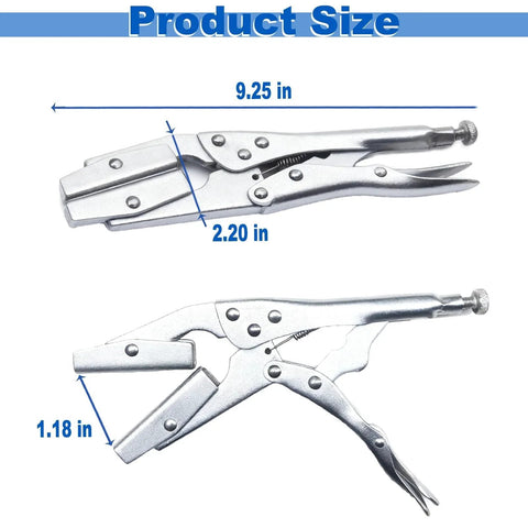 10 Inch Radiator Hose Clamp Pliers Set 4 Pack Heavy Duty Self Locking Pinch Off Tool showing product dimensions