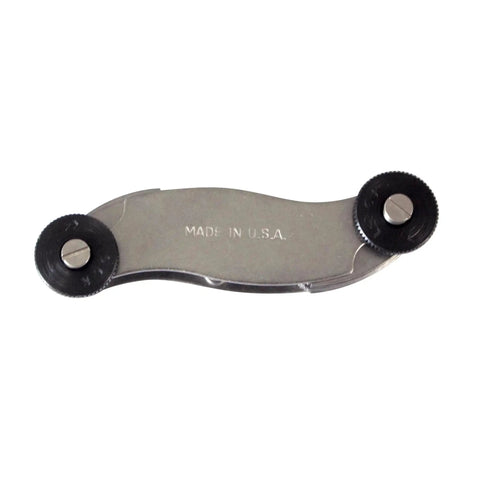 Made In USA Screw Pitch Gauge with 28 Leaves 0.25 to 2.50 mm metric pitch, pro grade hardened steel tool for machinery and automotive use.