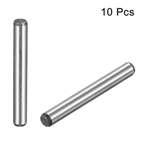 One Eighth Inch By One Inch Dowel Pins, Heat Treated High Alloy Steel For Extra Hardness, Bright Finish, Precise Alignment, Anti Rust And Corrosion Resistant, Machinist Grade, Built Tough, 10 Pack