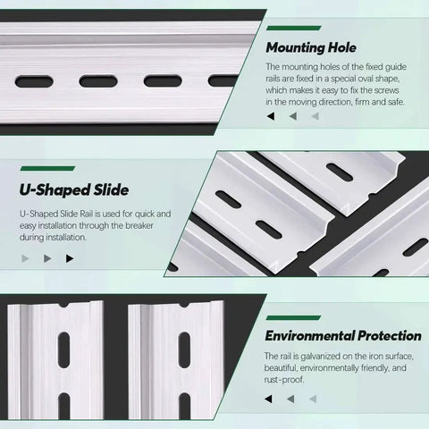15 Pieces Slotted Aluminum DIN Rails, 4 Inch Long, 35mm Wide, 7.5mm High, DIY Friendly for Electrical Panels and Industrial Automation