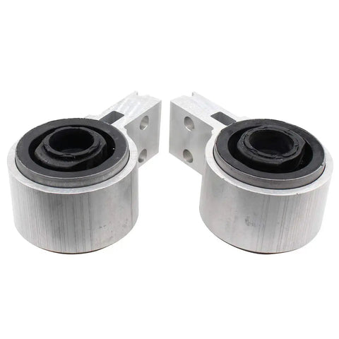 Pair of silver suspension control arm bushings with brackets for Ford Explorer Police Interceptor Utility left & right