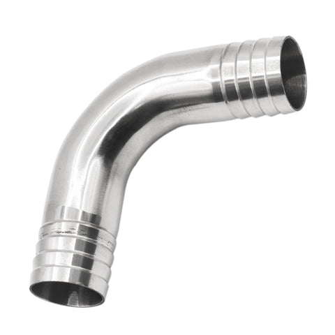 Stainless steel 1-1/4 in barbed 90-degree hose elbow fitting, SS304