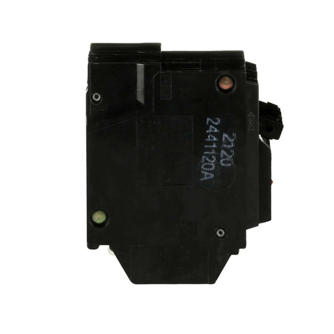 Side view of Single 20A Double Pole GFCI Self-Test Breaker, 120/240 VAC Ground Fault Circuit Interrupter THQL2120GFT