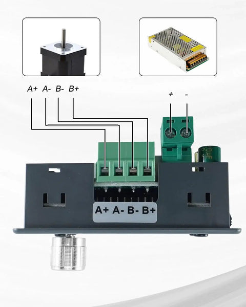 All In One Plug And Play Stepper Motor Driver Controller For Nema 17 23 34 Motors And 42 57 86 Size Steppers with wiring diagram