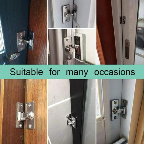 Mini 90 Degree Door Latch Lock For Sliding Doors Screen Doors And Pocket Doors Made From 304 Stainless Steel One Piece Construction