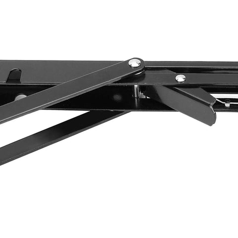 Side view of Heavy Duty 14 Inch Folding Shelf Brackets With 440 Lb Max Load For Wall Mounted Collapsible Shelves And Work Benches