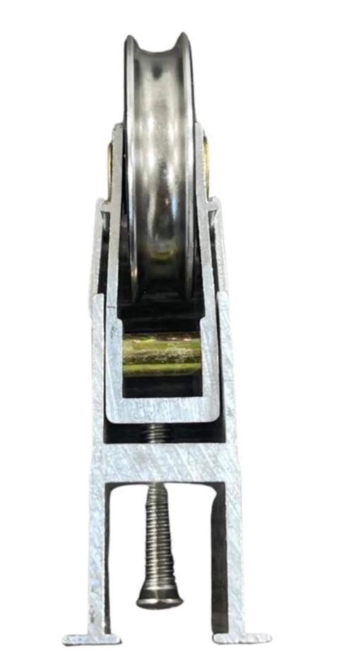 Front view of Stainless Steel Patio Door Rollers For Sliding Glass Doors Two Pack Smooth Quiet Operation Easy Open Sliding Door Hardware Repair DR 108 SP