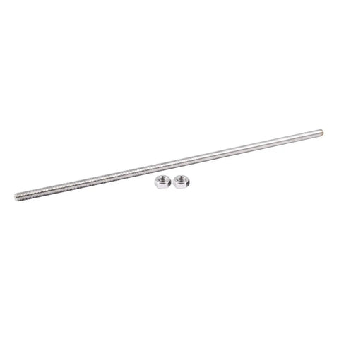 Four Piece 320mm M8 Stainless Steel Threaded Rod Set With Shoulder Nuts Silver Tone For Hardware Molds And Construction 12 6 Inch Long Bar Stock
