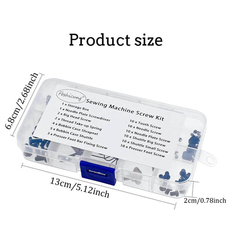 Industrial Sewing Machine Screw Kit With Metal Fasteners And Needle Plate Screws Durable Wear Resistant Easy Replacement