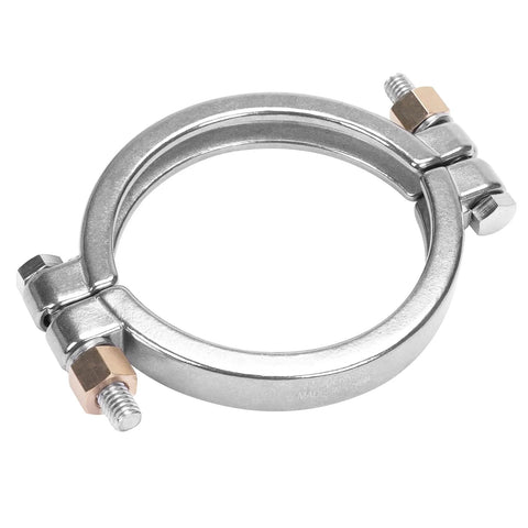 DERNORD sanitary tri-clamp, 3.5-inch, stainless steel 304, bolted high-pressure clamp.