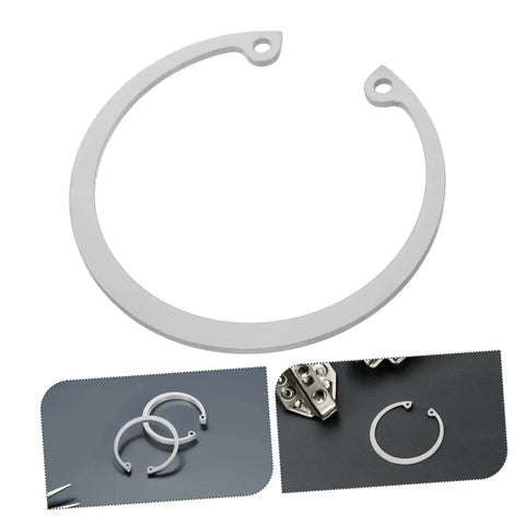 Image showing a 5 Piece Stainless Steel Snap Rings Kit Internal External Circlips Retaining Rings Assortment for DIY and Professional Use.