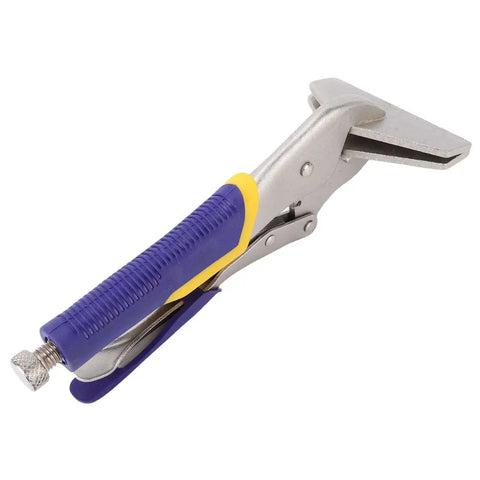 10 Inch Locking Sheet Metal Clamp Duckbill Pliers With Adjustable Screw, Carbon Steel Plated Welding Clamp, side view
