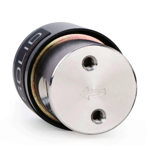 Stainless Steel 1/4 Inch Electric Solenoid Valve 12V DC Normally Closed With Viton Seals, side view showing connection ports.