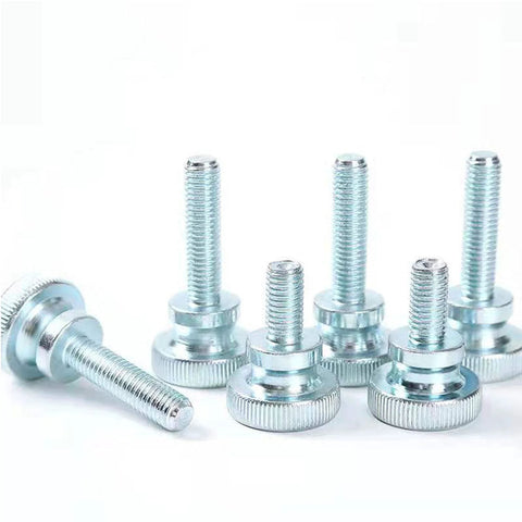 10 Pcs Knurled Thumb Screws M4 x 6mm For TV And Monitor Mounts VESA Screws Fully Threaded Zinc Plated Round Knurled Head Grip Fasteners