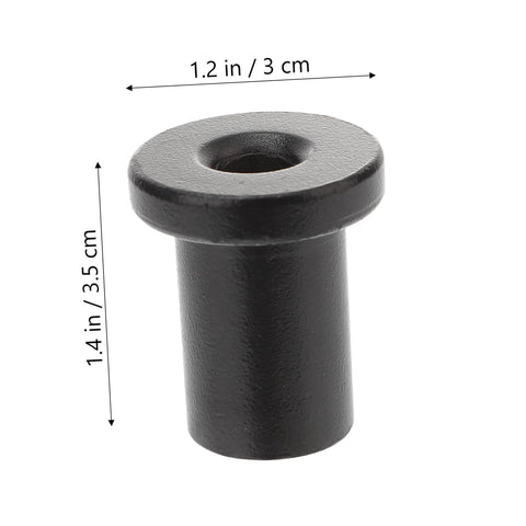 Single black spacer from Five Piece Barn Door Track Spacers Black Replacement Hardware For Sliding Doors In Garage And Basement No Fuss Easy Installation Strong Durable Wall To Track Spacing That Keeps Doors Aligned And Runs Smoothly