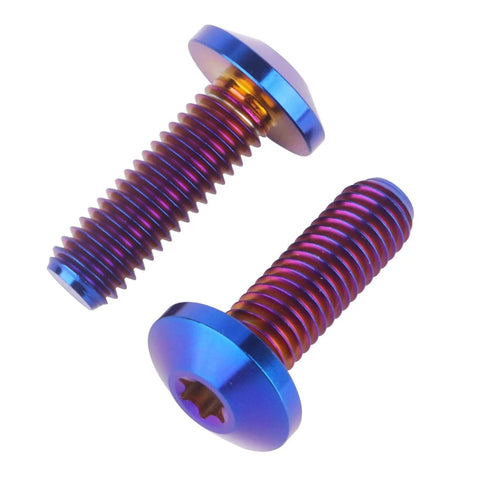 4 Piece Titanium Bolts M8x15mm M8x20mm M8x25mm M8x30mm Set With Torx T30 Head Grade 5 Fully Threaded Burnt Blue Finish for Bikes Drones RC Cars