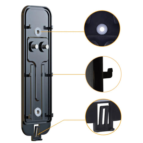 Back Plate Replacement For Video Doorbell Gen 1 With Hooks, Durable Black Plastic Cover, Easy Install Backplate Accessory