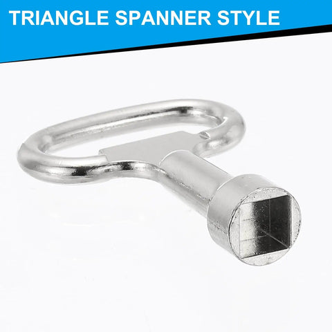 8mm Water Meter Switch Key Set Four Pack Zinc Alloy Universal Lock Wrench for cabinets and meters, triangle spanner style