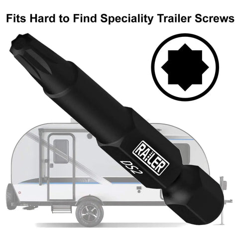 Go To 10 Piece Double Square Bit Set With 8 Spline 2 Inch Bits And Storage Holder Heavy Duty S2 Steel