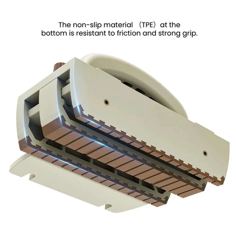 Bottom view of push block showing non-slip material, Push Block For Table Saws, Router Tables, Band Saws, And Jointers For Safer Narrow Rip Cuts