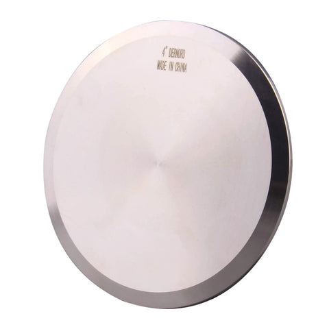 DERNORD 4 in stainless steel end cap, 304, for tri-clamp sanitary fittings (4 in tube OD)