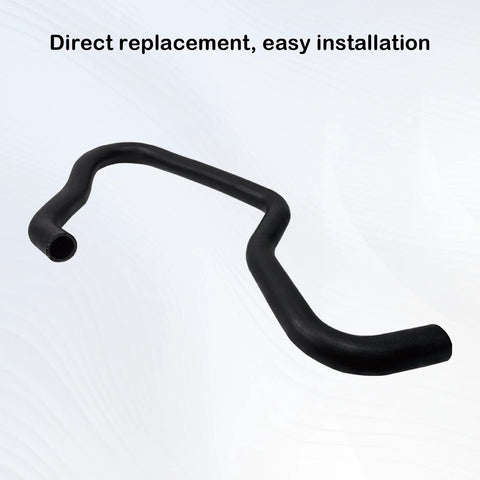 Engine coolant hose, black rubber, curved U-shaped radiator hose for engine cooling.