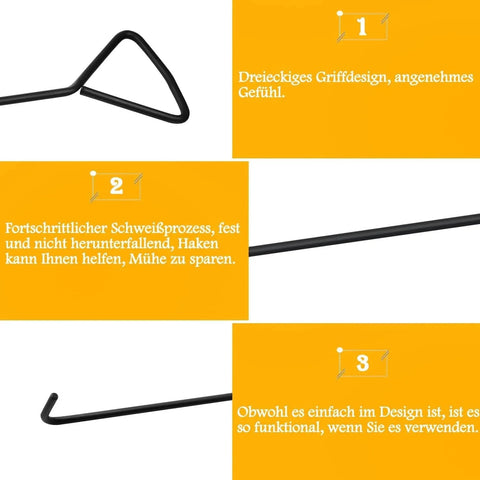 Two Piece 80 Centimeters Manhole Hook Lifter Set with triangular grip design and strong welding for covers and drains