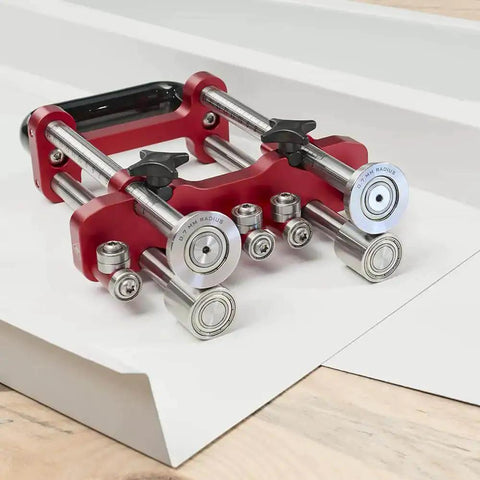 Pro Grade 2 Station Metal Bender for bends up to 150 mm, adjustable roller spacing .5 to 1 mm, used for metal panel profiling