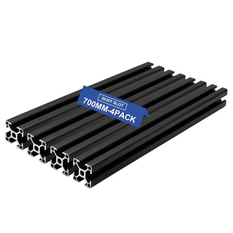 3030 Aluminum Extrusion T Slot Black 800mm 4 Pack European Standard 30x30 Aluminum Profile stacked view