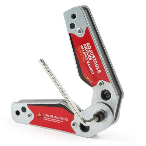 Adjustable Angle Welding Magnet Clamp For Precise Welding And Fabrication Projects 20 To 200 Degrees with built-in hex wrench.