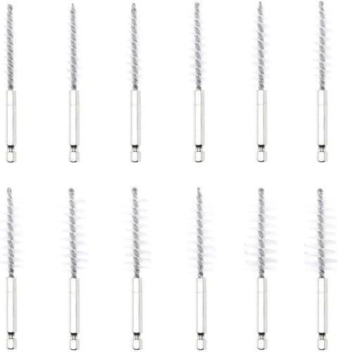 Wire Brush Drill Attachments With One Quarter Inch Hex Shank For Power Drill Or Die Grinder 38 Piece SAE And MM Brush Set
