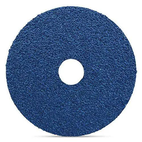 Zirconia Resin Fiber Sanding Discs 4.5 Inch 36 Grit 25 Pack For Metal Wood Fiberglass 0.875 Inch Arbor Compatible With Angle Grinder Backing Pad And Nut Blue BHA
