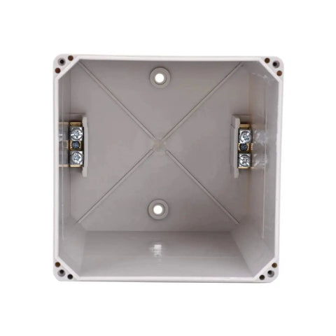Interior view of 3 Position Latching Changeover Selector Switch Box 63A 440V with visible terminal layout.