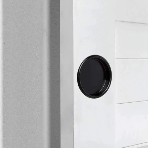4 Pack Black Closet Door Finger Pulls 2 1/8 Inch Snap In No Nails Needed Easy Install For Pocket Doors Sliding Barn Door Bi-Pass And Cabinet Doors
