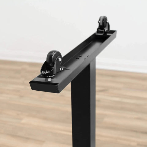One And A Half Inch Swivel Caster Wheels With Brakes For Standing Desks Carts And TV Stands M8 Threaded Mount Rubber Base