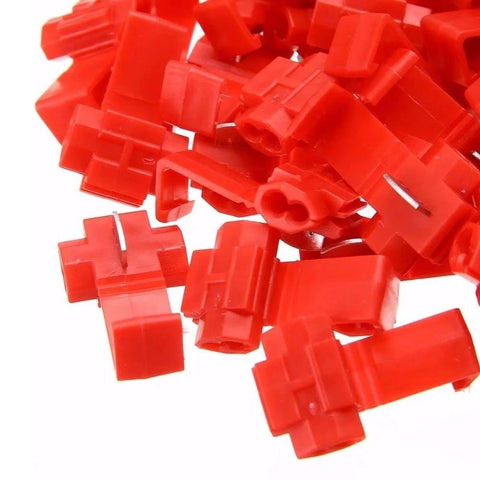 125pcs red insulated solderless quick splice connector set for 22-10 AWG wires