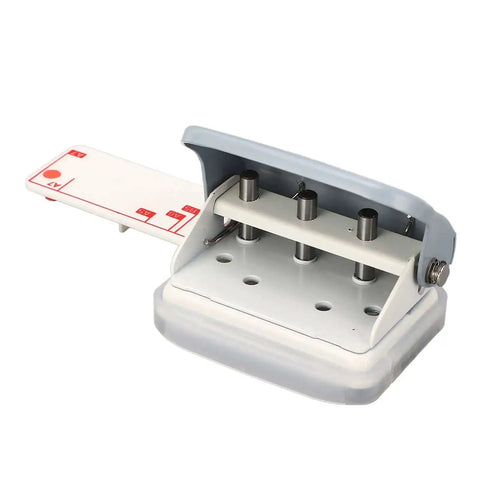3 Hole Punch Portable Handheld Paper Punch For A7 And A4 With All Metal Body Positioning Post And Ruler 5 Sheet Capacity