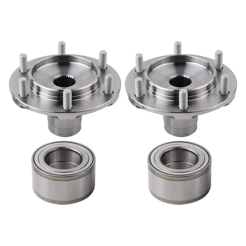 Two Front Wheel Hub Bearing Assemblies With ABS Sensor For Toyota 4Runner 1996 To 2002 Sequoia 2001 To 2007 Tacoma 1995 To 2004