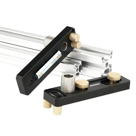 Aluminum Profile Drill Guide Access Hole Jig For 2020 2040 3030 3060 European Standard Extrusions, precision close-up view