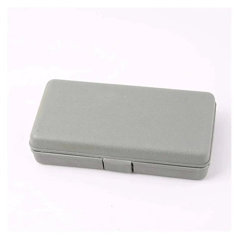 Closed gray case for Hand Held Power Punch And Sheet Metal Hole Punch Kit With Sizes From Three Thirty Second Inch To Nine Thirty Second Inch