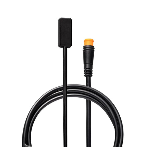 Close-up of Powallon brake sensor cable for Bafang BBS01/02, 30in black, 2-pack