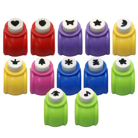 12 Piece Craft Hole Punch Shapes Set For Scrapbooking And Card Making Mini Paper Punchers Handy For Nail Art And DIY Crafts Grab And Go Ready