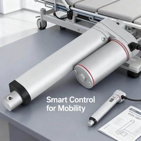 Heavy Duty 150mm Stroke Linear Actuator 24V 750N Quiet Operation For Medical Beds Industrial Lifting Remote Control Machinery With Permanent Magnet Motor