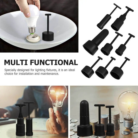 8 Piece Light Socket Ring Removal Tool Set Durable Metal Wrench For Easy Installation And Repair Of Lampshades And Fixture Fittings