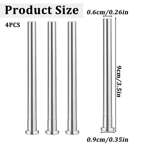 4 Pack 3.5 Inch Door Hinge Pins Stainless Steel Silver Oil Rubbed Finish For Interior Doors And Windows Security Replacement