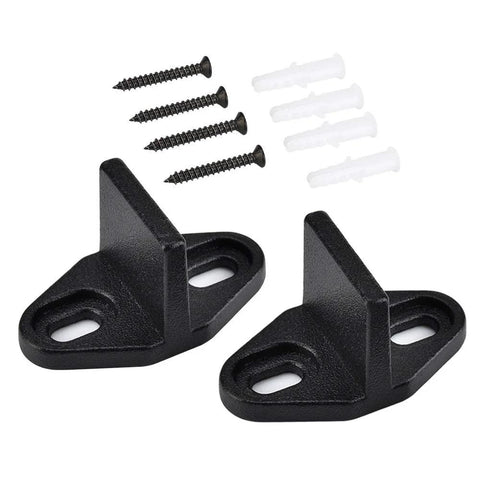 Barn Door Floor Guides 2 Pack Bottom Guide Floor Mount For Sliding Doors T Shape Track Hardware Black Durable Solid Steel Build With Black Powder Coat Sleek Low Profile Floor Guide System