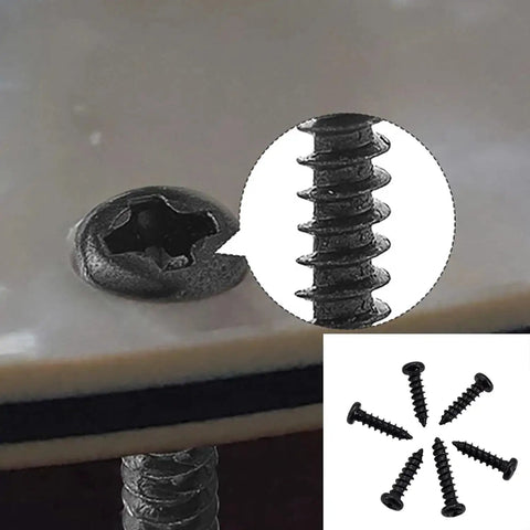 Carbon Steel Precision Screw Set With Phillips Round Head Miniature Self Tapping Screws M1, M1.2, M1.4 And M1.7 installed close-up.