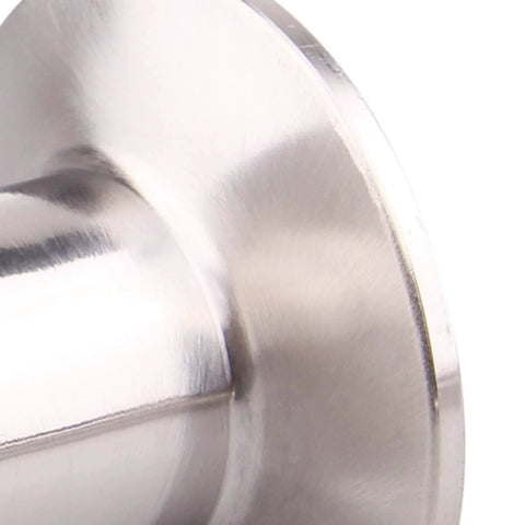 Stainless steel sanitary tri-clamp flange, brushed finish, 1.5 in clamp size, 1 in tube OD