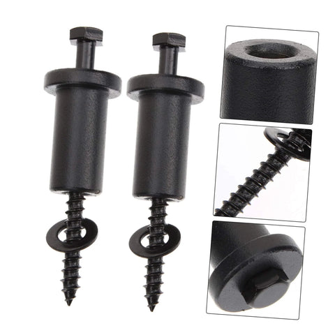 Close-up of black spacers and screws from 4 Sets Barn Door Hardware Kit For Sliding Doors With Track Spacers And Connectors